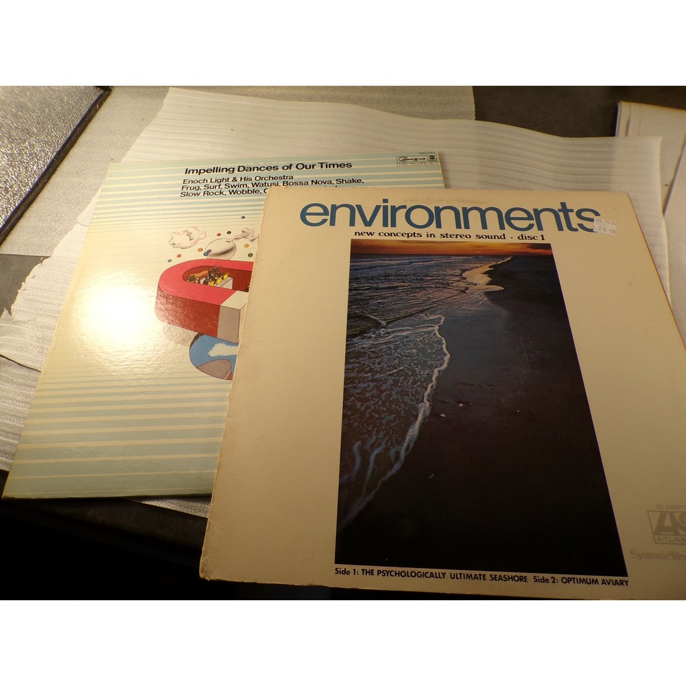 Vintage Enoch Light Impelling Dances & Environments Disc 1 Vinyl Record Lot 2LP